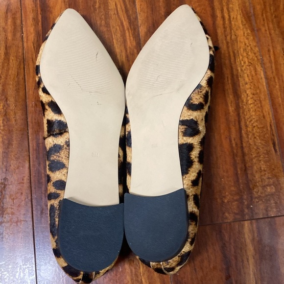 Talbots poppy hair calf heart leopard, print ballet flat Size 8M - Picture 5 of 5